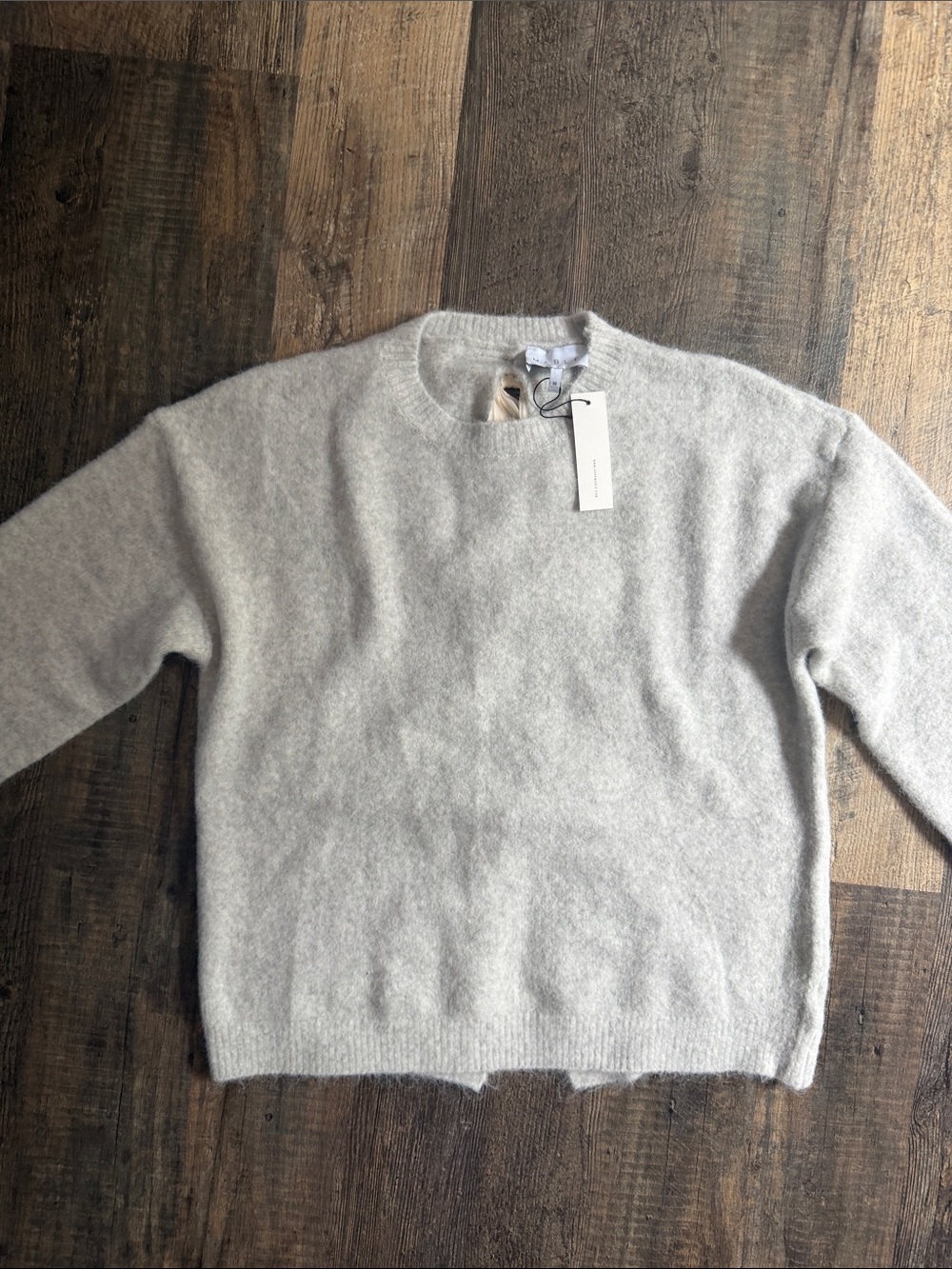 Mable super cozy light grey with bows on back- NWT sz M